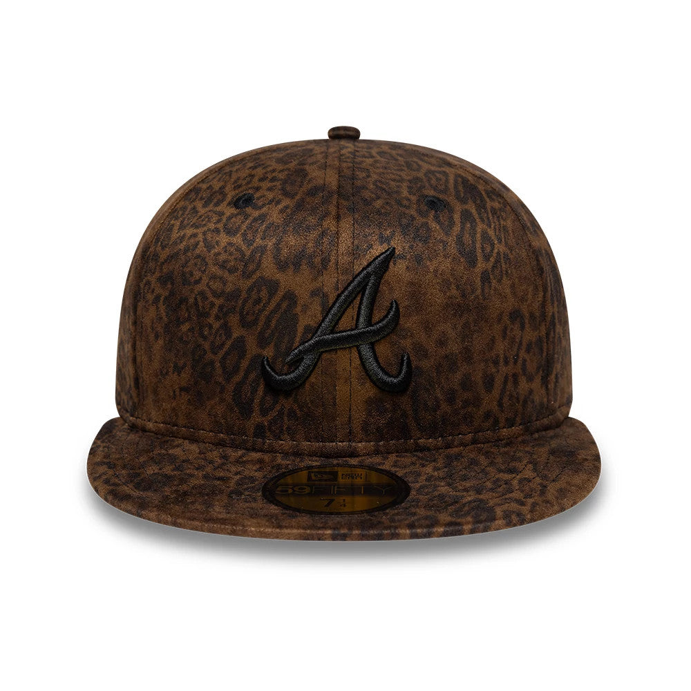 Atlanta Braves MLB Leopard Black 59FIFTY Fitted Cap