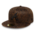 Atlanta Braves MLB Leopard Black 59FIFTY Fitted Cap