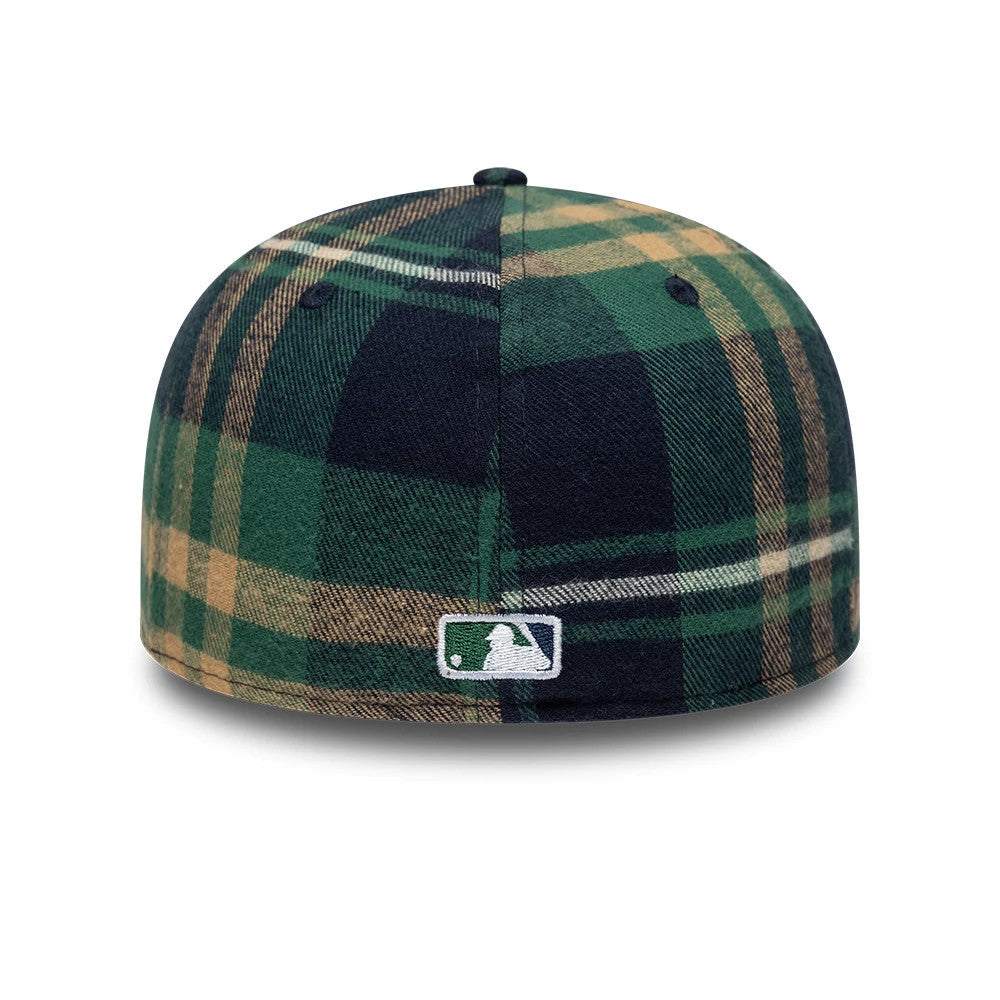 New York Mets MLB Check Dark Green Low Profile 59FIFTY Fitted Cap