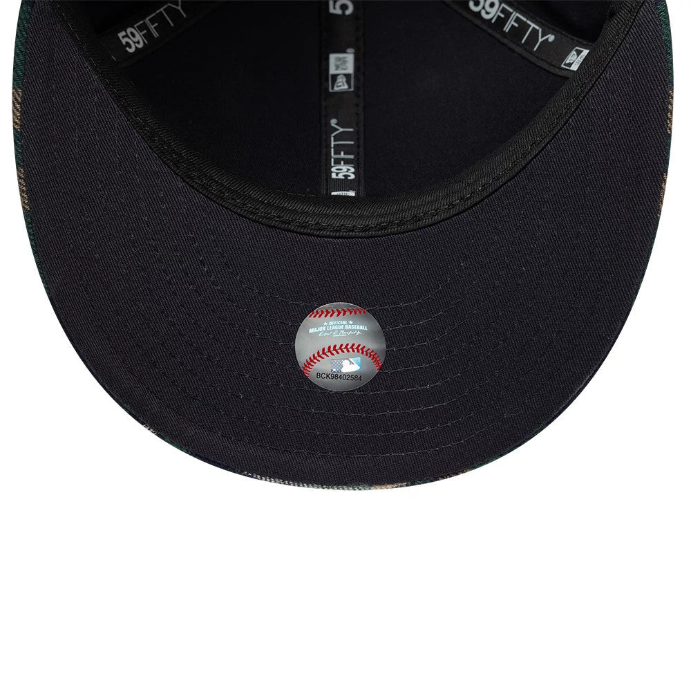 New York Mets MLB Check Dark Green Low Profile 59FIFTY Fitted Cap