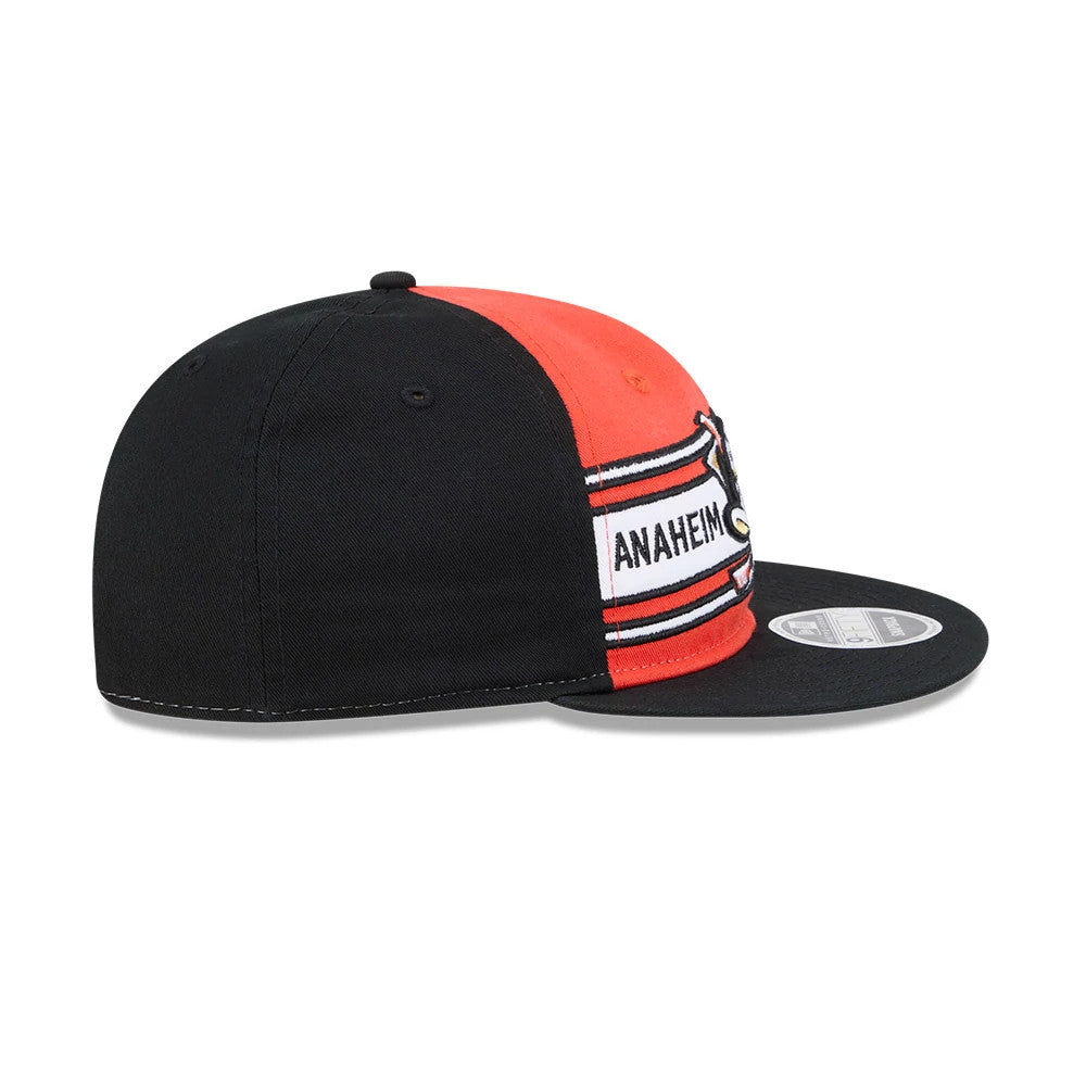 Anaheim Ducks NHL Team Stripes Orange Retro Crown 9FIFTY Adjustable Cap
