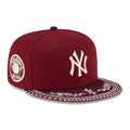 New York Yankees MLB Flourishes Dark Red 59FIFTY Fitted Cap