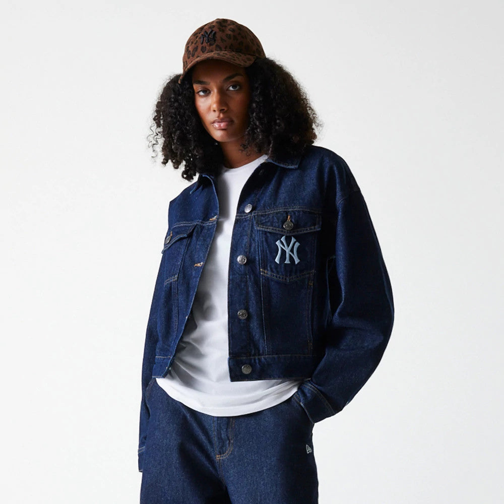 New York Yankees Womens MLB Denim Dark Blue Jacket