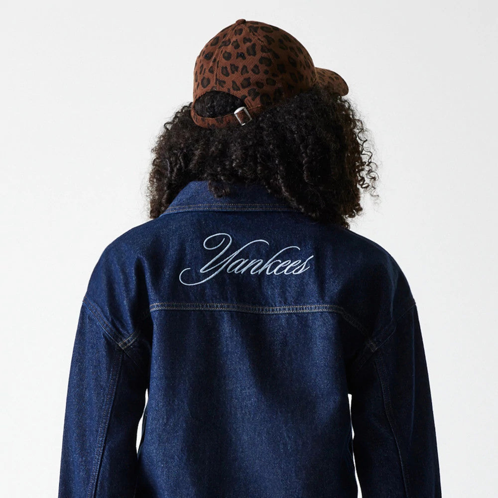 New York Yankees Womens MLB Denim Dark Blue Jacket