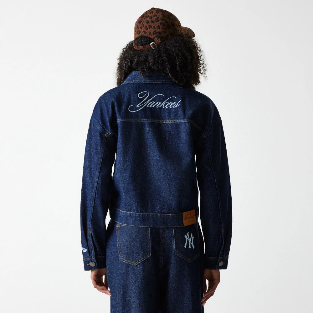 New York Yankees Womens MLB Denim Dark Blue Jacket