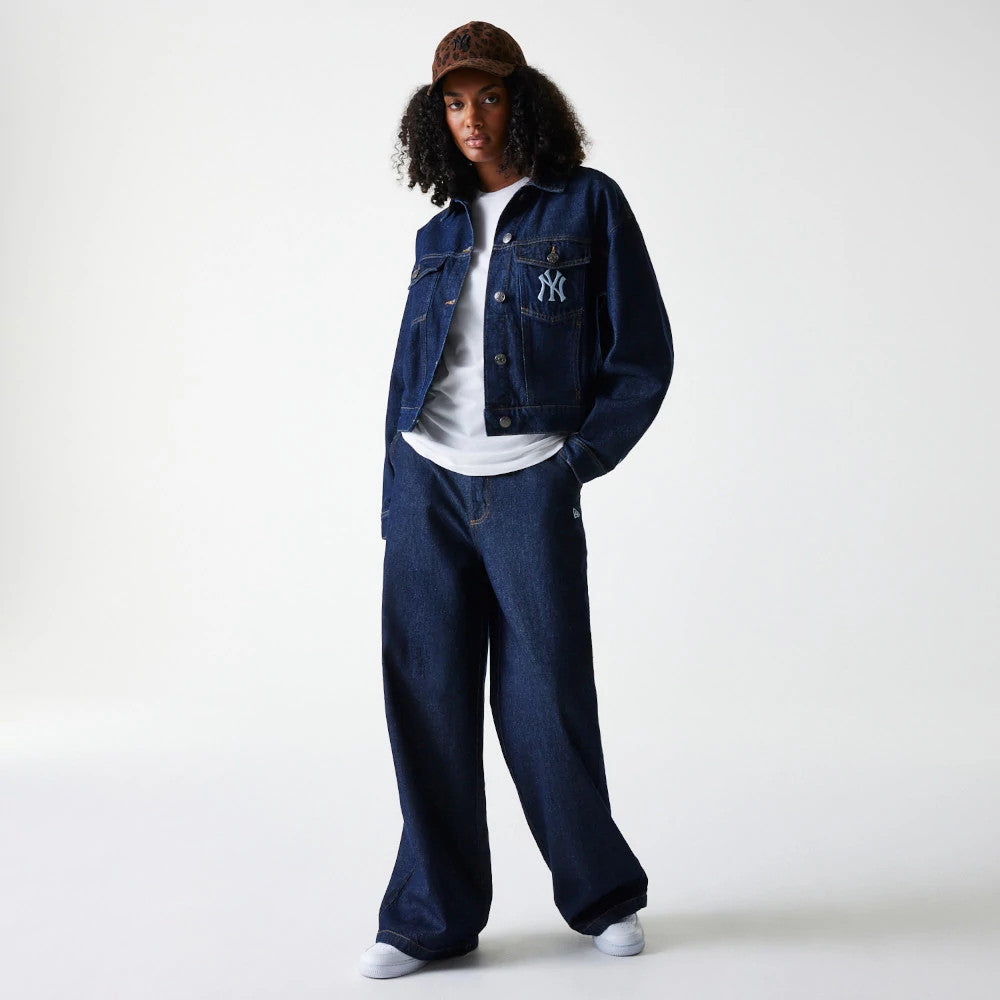 New York Yankees Womens MLB Denim Dark Blue Jacket