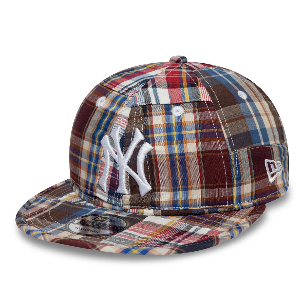 New York Yankees MLB Madras Plaid Multi 9TWENTY Adjustable Cap
