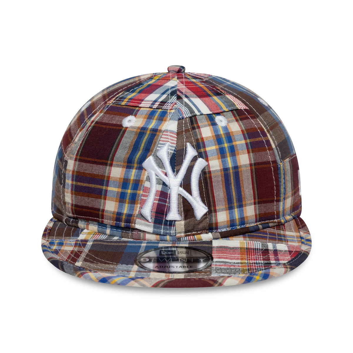 New York Yankees MLB Madras Plaid Multi 9TWENTY Adjustable Cap