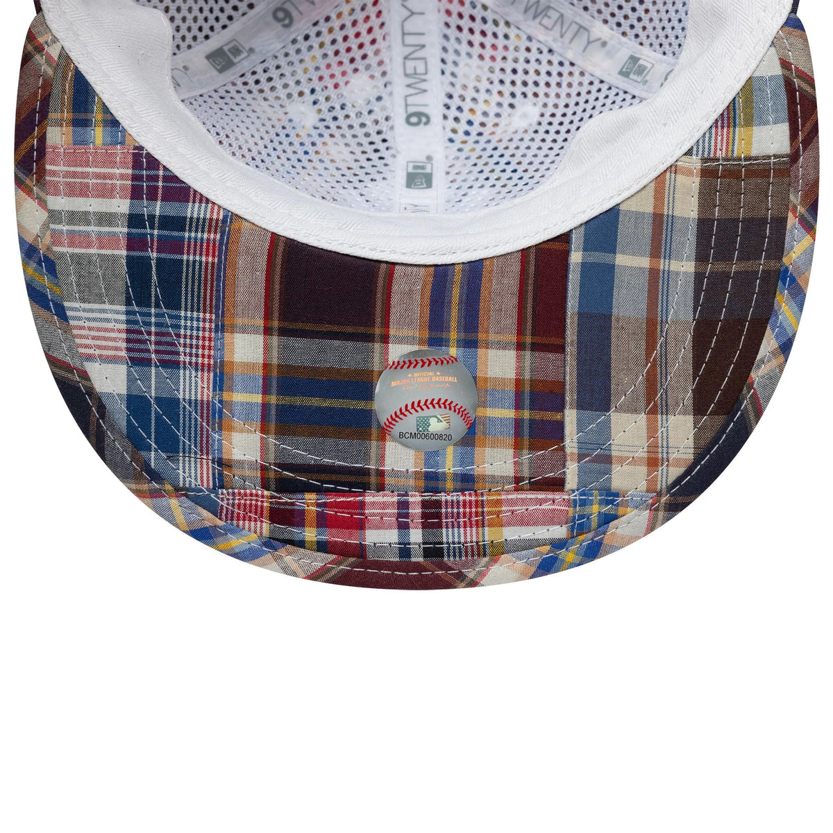 New York Yankees MLB Madras Plaid Multi 9TWENTY Adjustable Cap