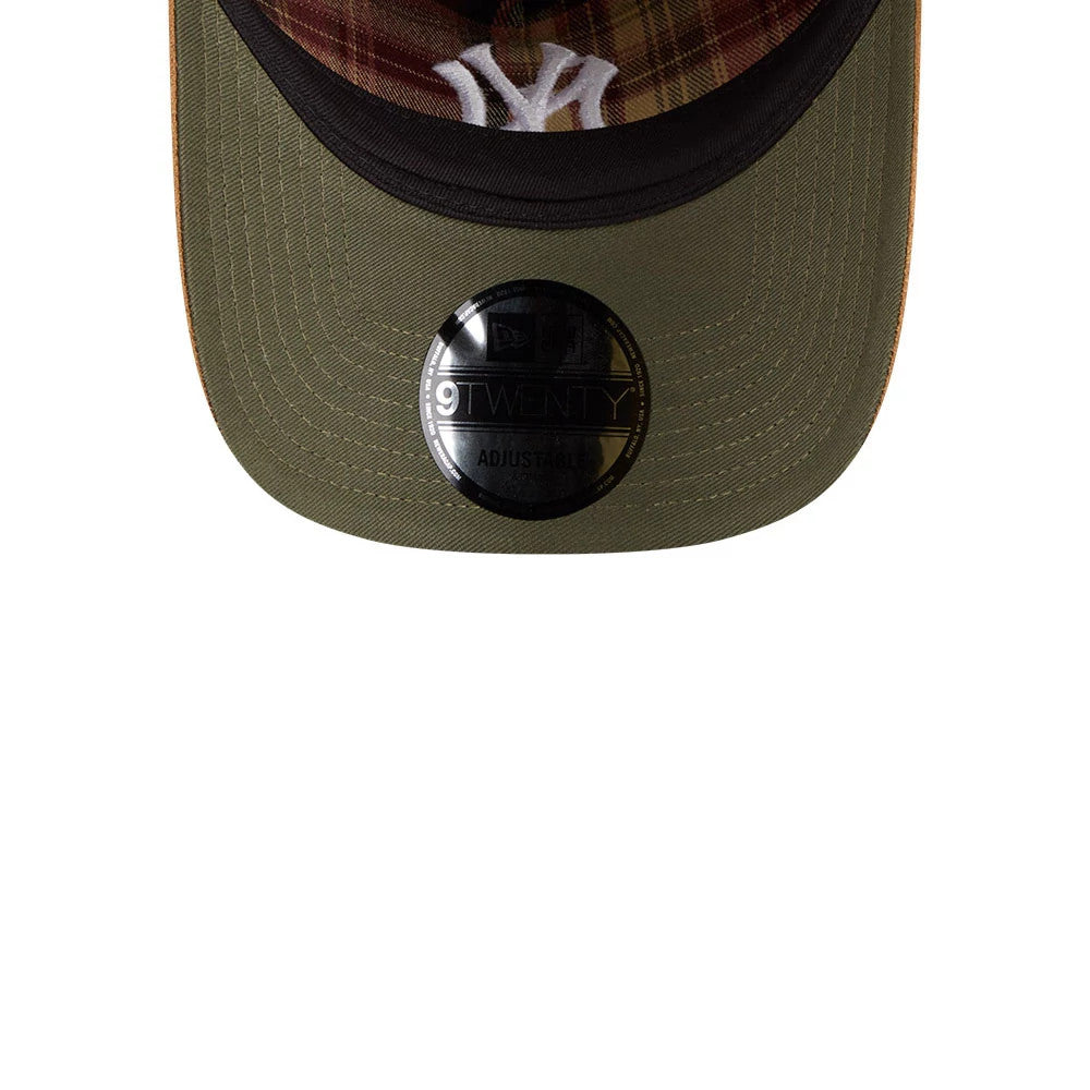 New York Yankees MLB Plaid Suede Red 9TWENTY A-Frame Adjustable Cap