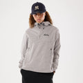 Womens New Era Check Beige Oversized Windbreaker Jacket