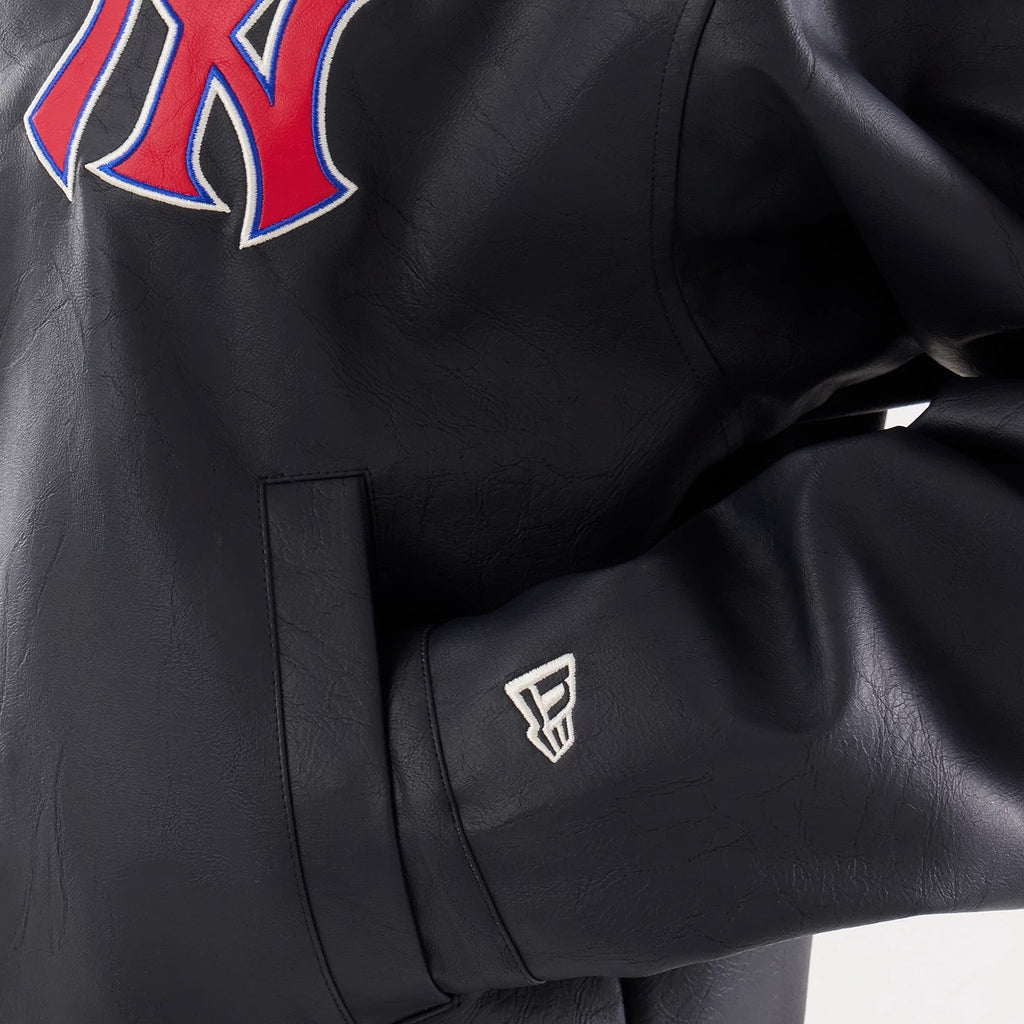 New York Yankees Women's MLB Black Collared Jacket