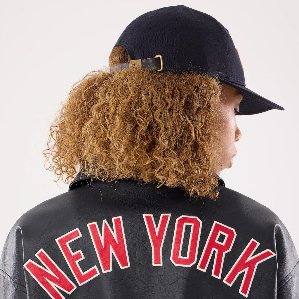 New York Yankees Women's MLB Black Collared Jacket