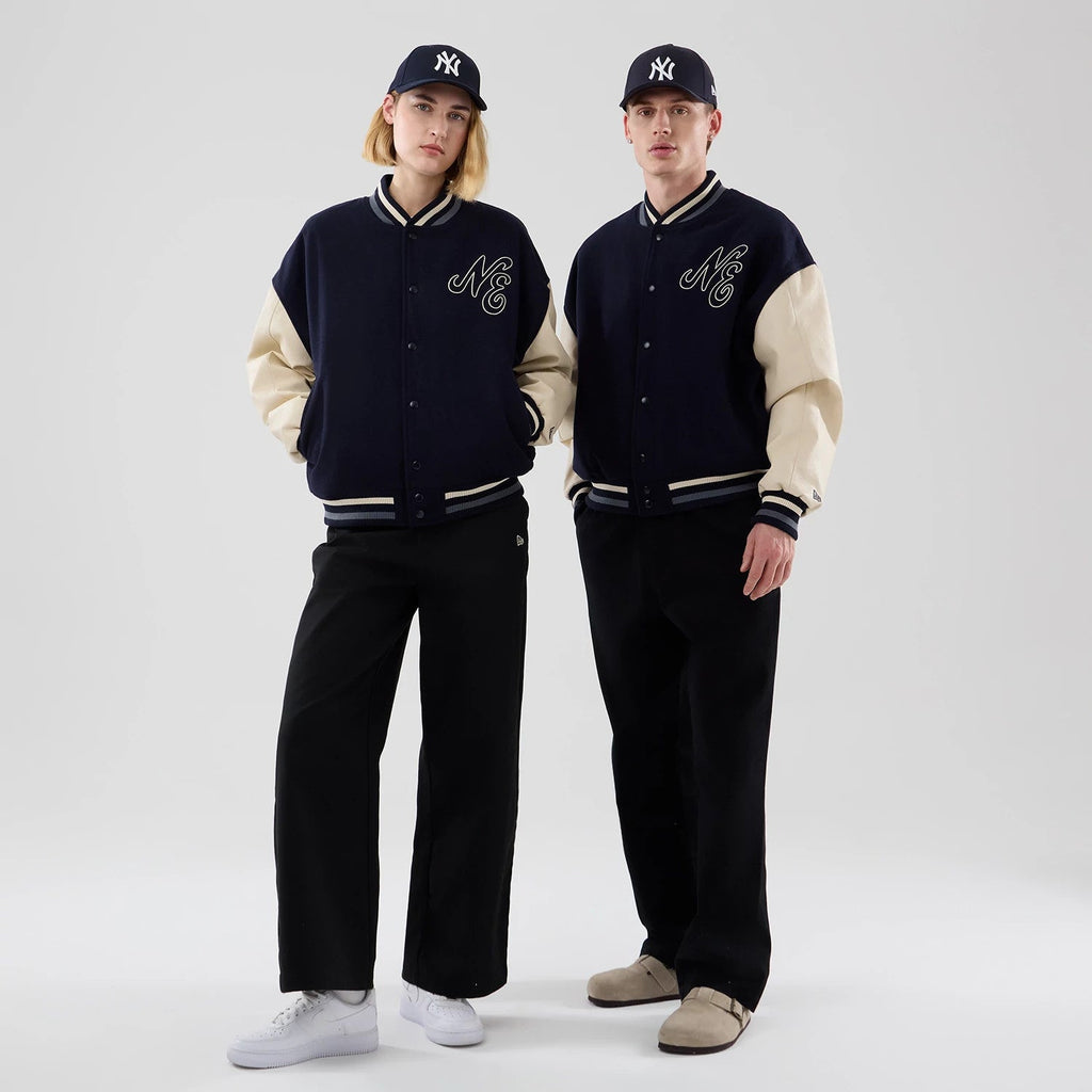 New Era Oversized Navy Varsity Jacket