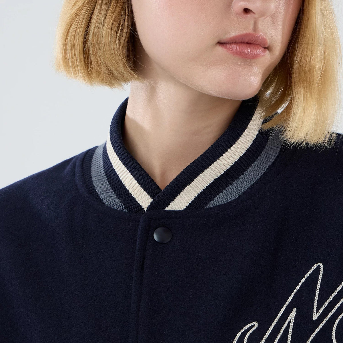 New Era Oversized Navy Varsity Jacket