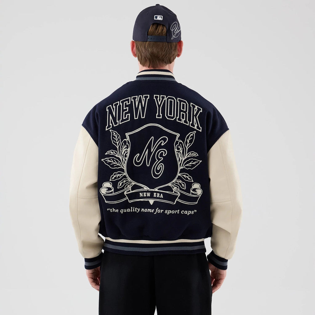 New Era Oversized Navy Varsity Jacket