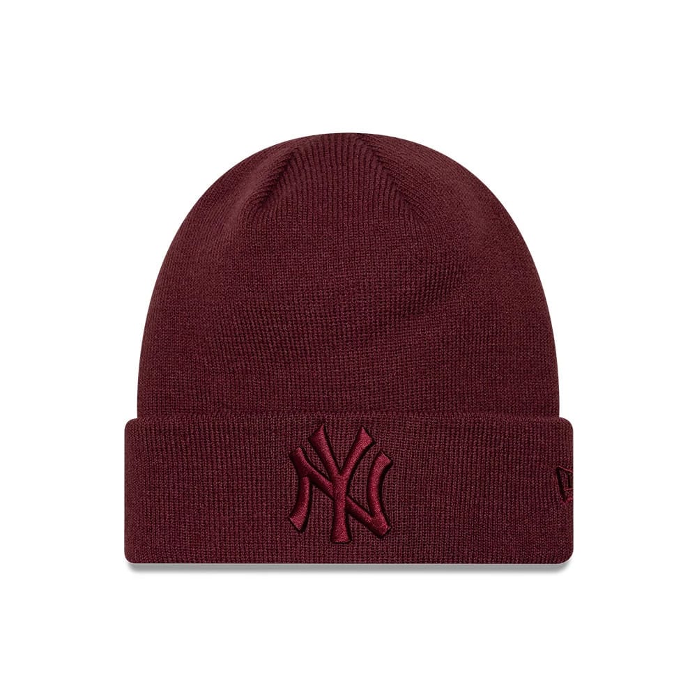 New York Yankees MLB League Essential Dark Red Cuff Knit Beanie Hat