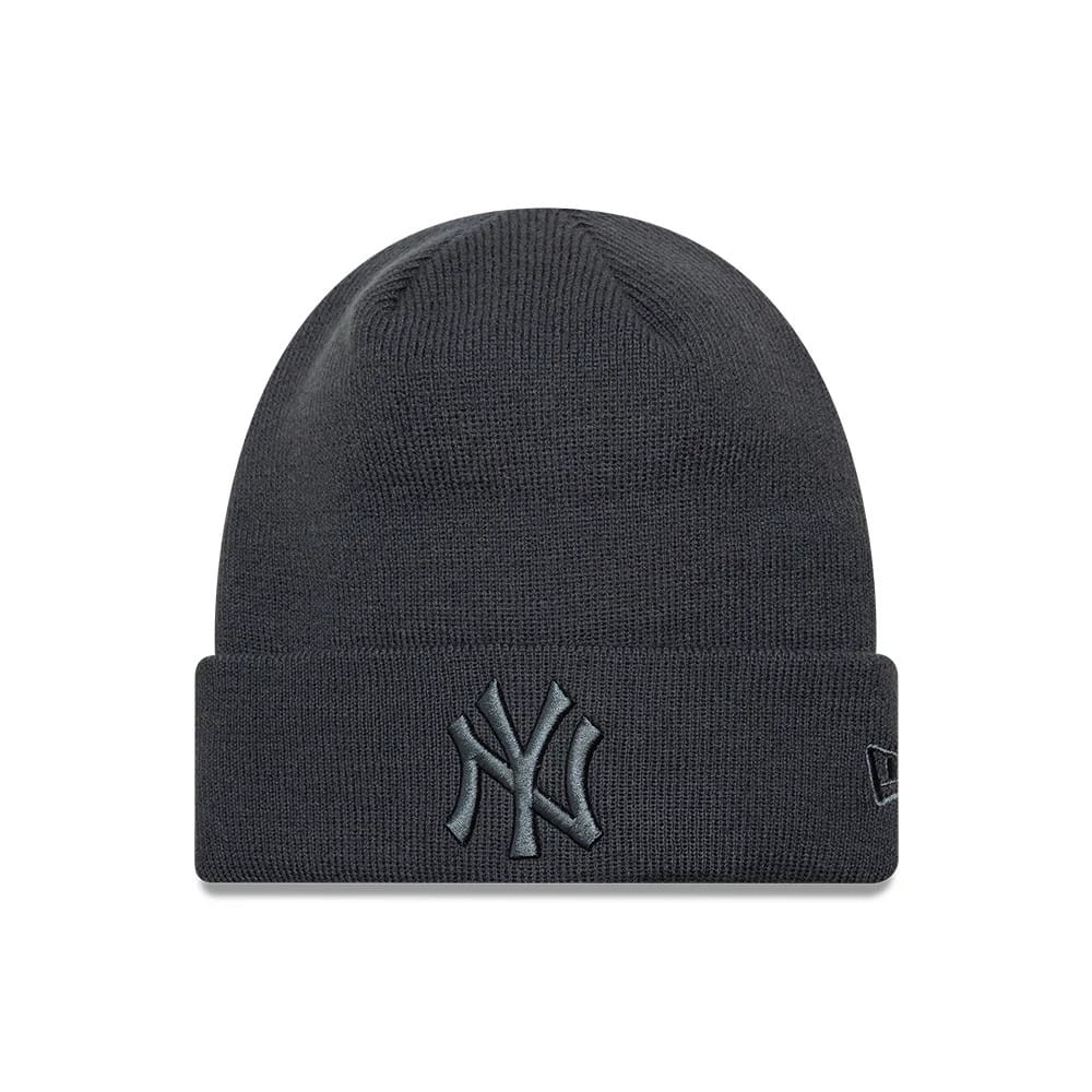 New York Yankees MLB League Essential Grey Cuff Knit Beanie Hat