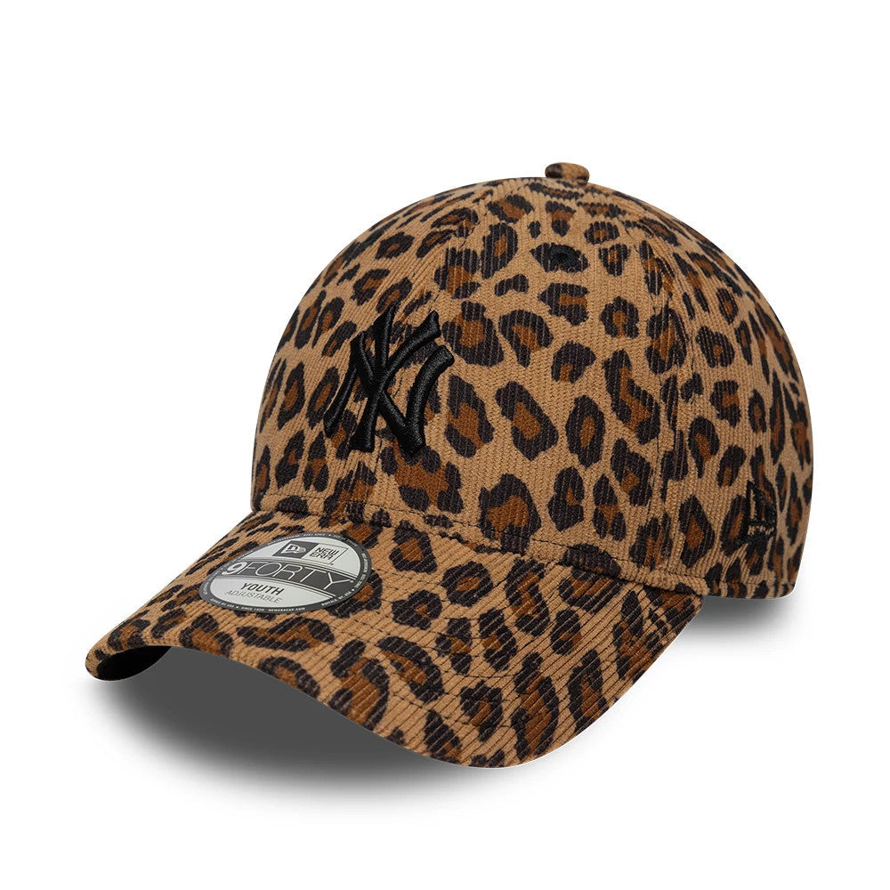 New York Yankees Youth MLB Leopard Cord Brown 9FORTY Adjustable Cap