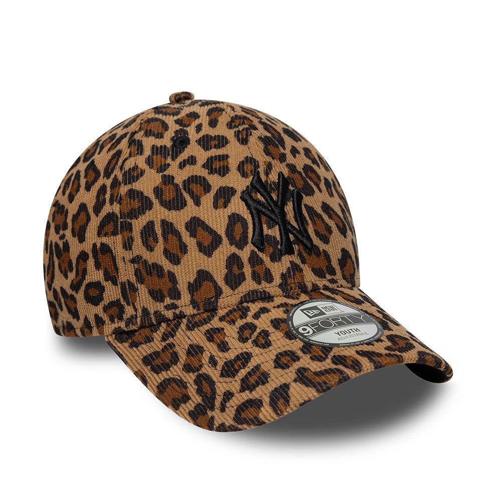 New York Yankees Youth MLB Leopard Cord Brown 9FORTY Adjustable Cap