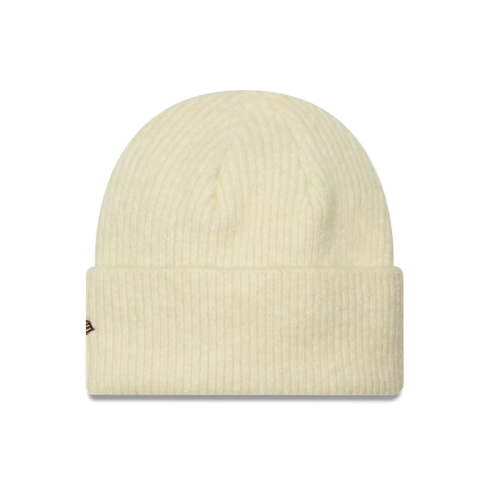 New York Yankees Womens MLB Wide Cream Cuff Knit Beanie Hat