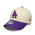 Dodgers Youth MLB League Essential Cream & Purple 9FORTY Adjustable Cap