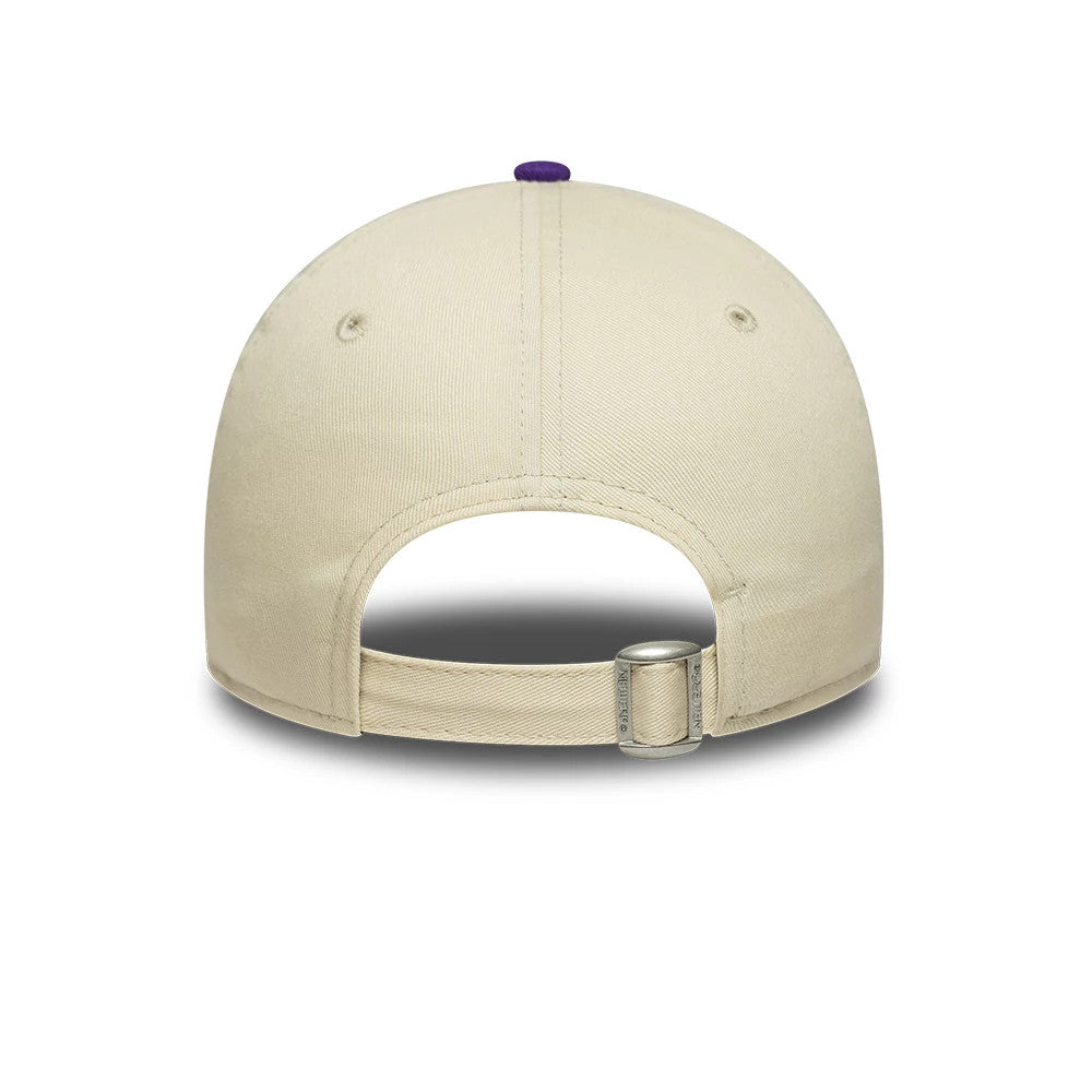 Dodgers Youth MLB League Essential Cream & Purple 9FORTY Adjustable Cap
