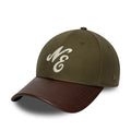 New Era Leather Visor Dark Brown 9FORTY M-Crown Adjustable Cap