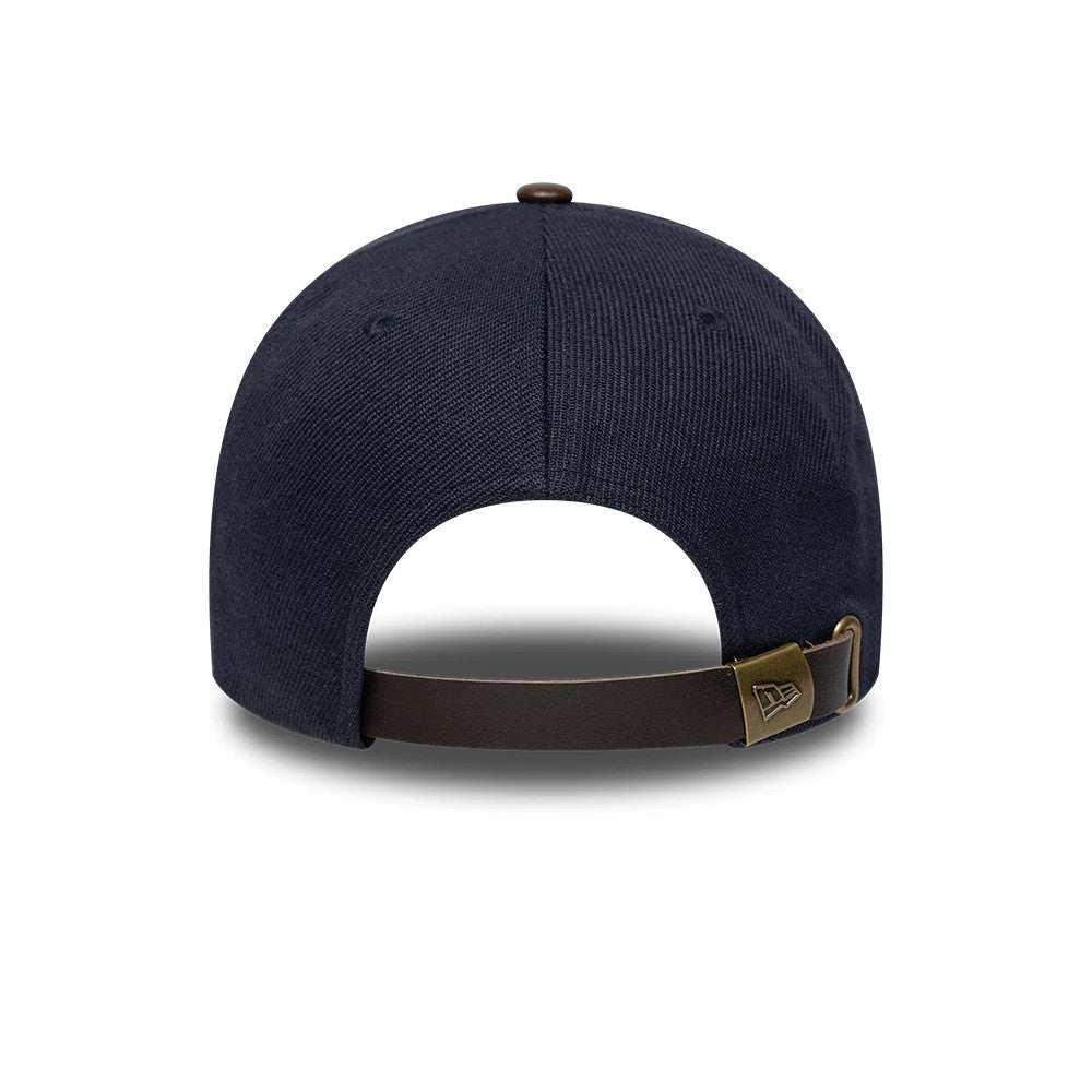 Yankees MLB Leather Visor Dark Brown 9FORTY M-Crown Adjustable Cap