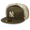 New York Yankees MLB Cotton Canvas Dark Green Dogear 59FIFTY Fitted Cap