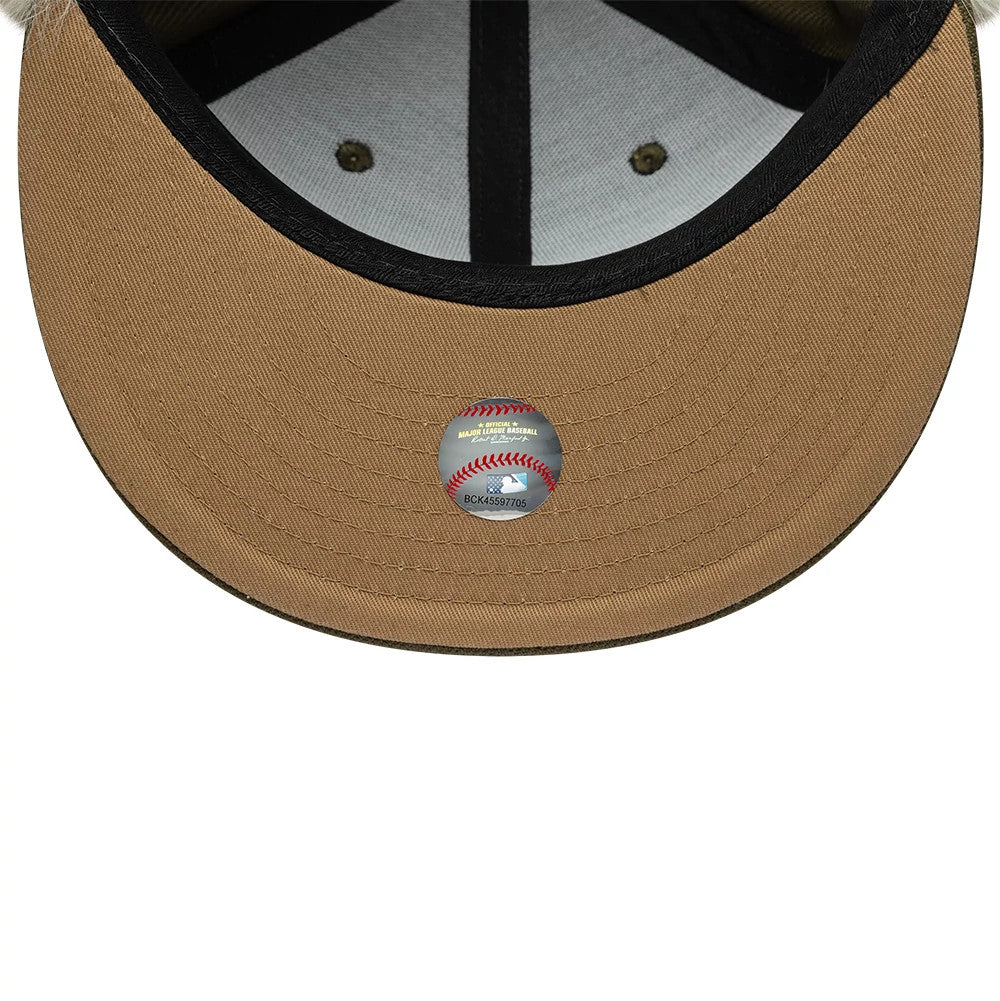 New York Yankees MLB Cotton Canvas Dark Green Dogear 59FIFTY Fitted Cap