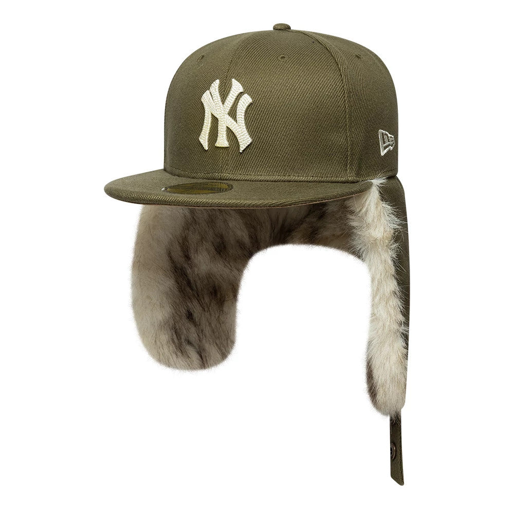 New York Yankees MLB Cotton Canvas Dark Green Dogear 59FIFTY Fitted Cap