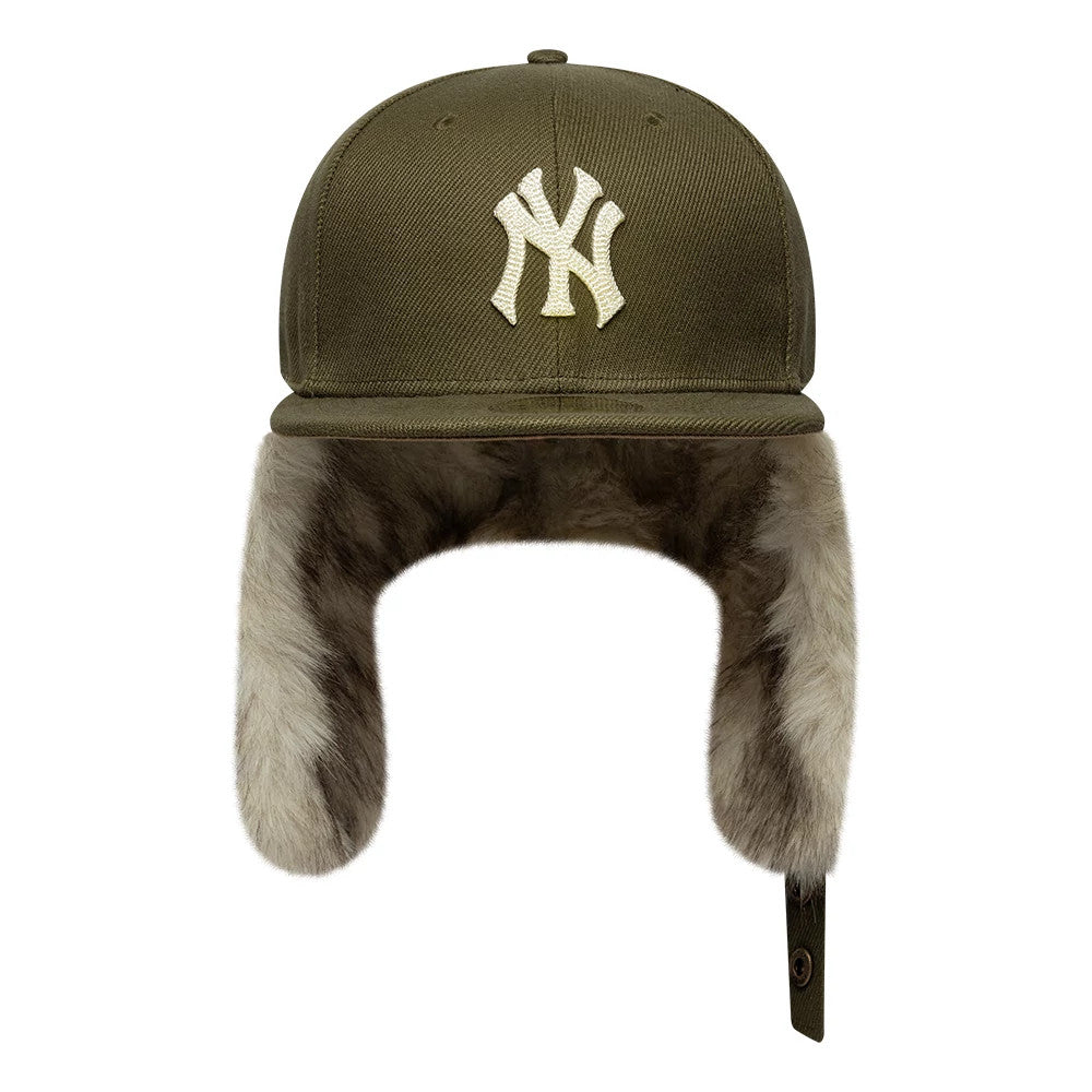 New York Yankees MLB Cotton Canvas Dark Green Dogear 59FIFTY Fitted Cap