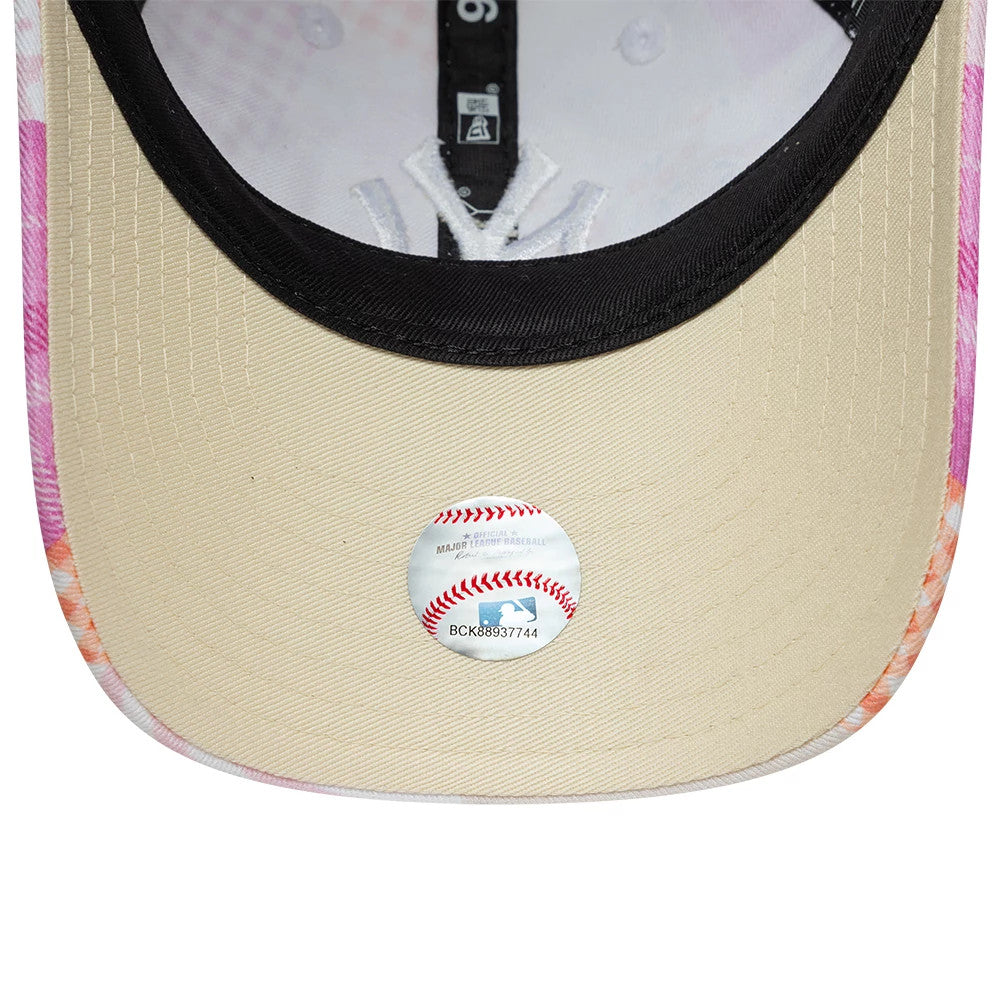 Youth New York Yankees MLB Patchwork Pastel Pink 9TWENTY Adjustable Cap