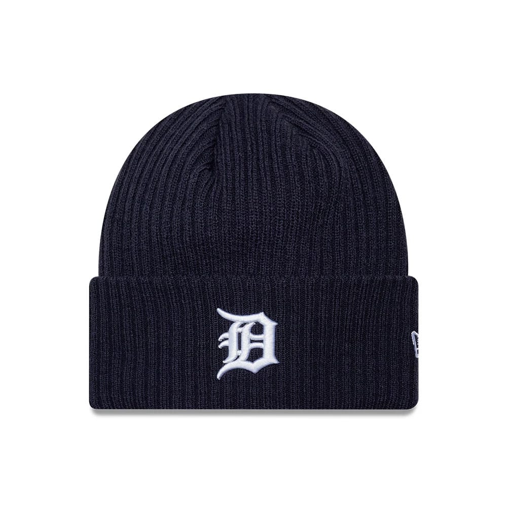 Detroit Tigers MLB Wide Navy Cuff Knit Beanie Hat