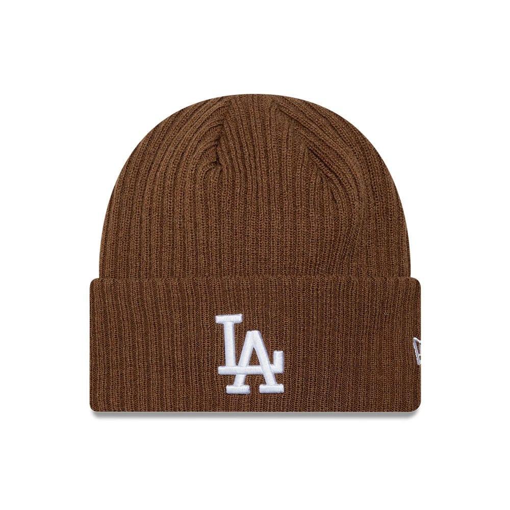 LA Dodgers MLB Wide Brown Cuff Knit Beanie Hat