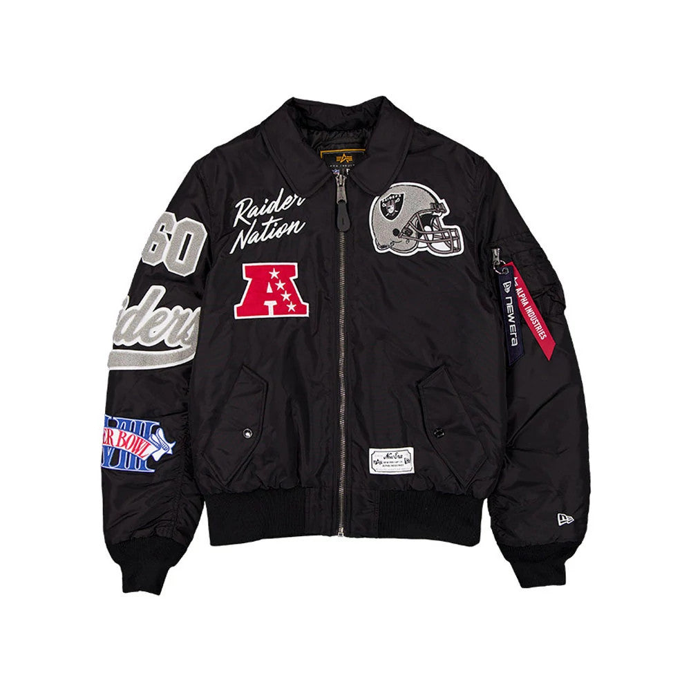 Las Vegas Raiders NFL X Alpha Black Jacket