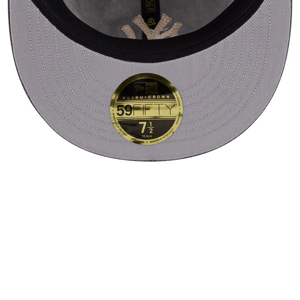 New York Yankees MLB 59FIFTY Day Black Retro Crown 59FIFTY Fitted Cap