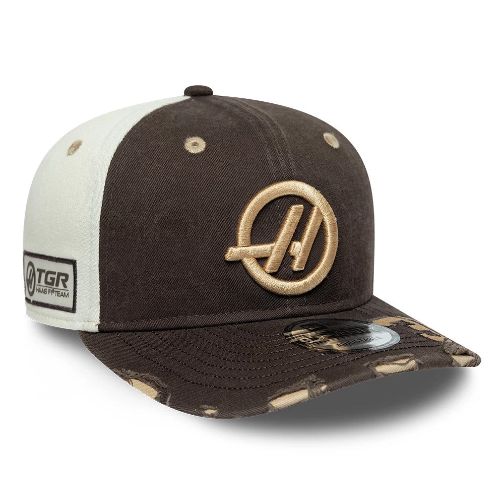 TGR Haas F1 Esteban Ocon Austin Race Special Dark Brown 9SEVENTY Stretch Snap Adjustable Cap
