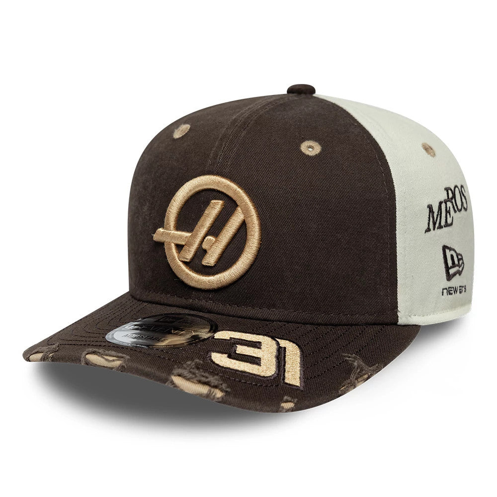 TGR Haas F1 Esteban Ocon Austin Race Special Dark Brown 9SEVENTY Stretch Snap Adjustable Cap