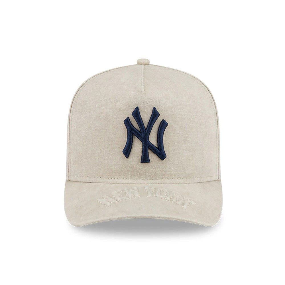 New York Yankees MLB Light Beige 9FIFTY A-Frame Snapback Adjustable Cap
