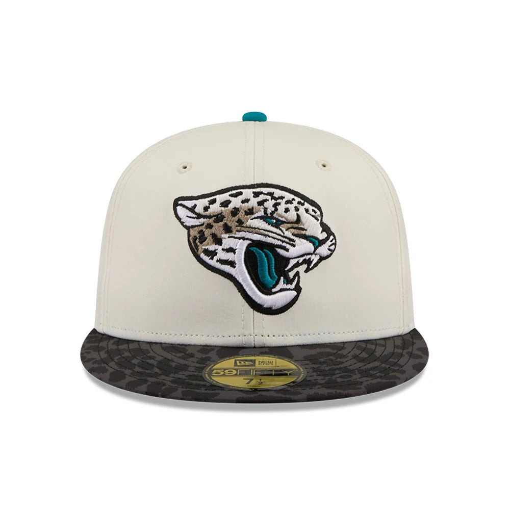 Jacksonville Jaguars NFL Rivalry 2026 White & Jaguar Print 59FIFTY Fitted Cap