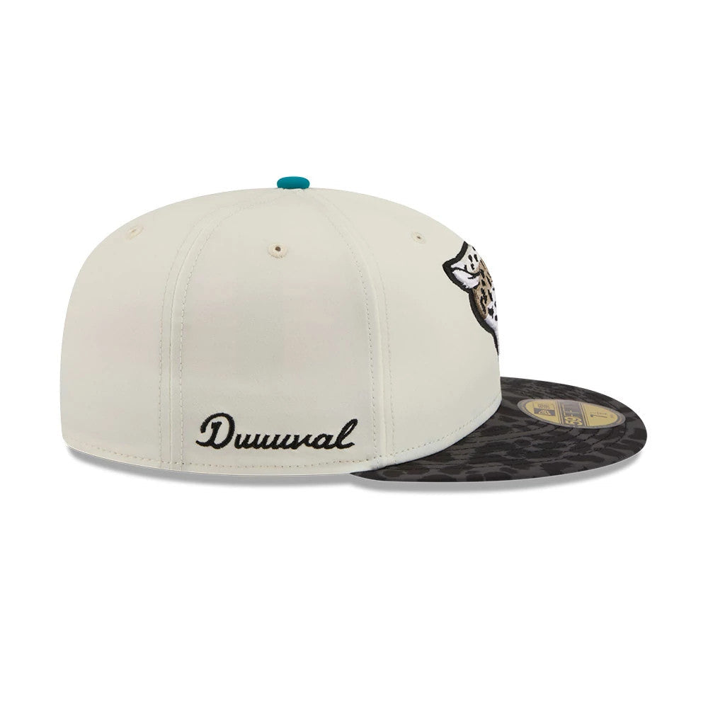 Jacksonville Jaguars NFL Rivalry 2026 White & Jaguar Print 59FIFTY Fitted Cap