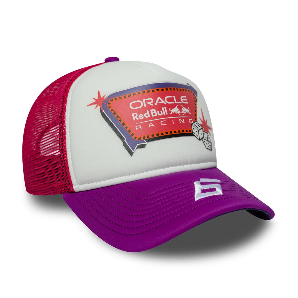 Red Bull Racing Vegas Race Special Isack Hadjar White 9FORTY A-Frame Trucker Adjustable Cap