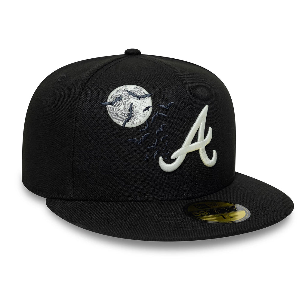 Atlanta Braves MLB Bats Black 59FIFTY Fitted Cap