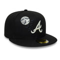 Atlanta Braves MLB Bats Black 59FIFTY Fitted Cap