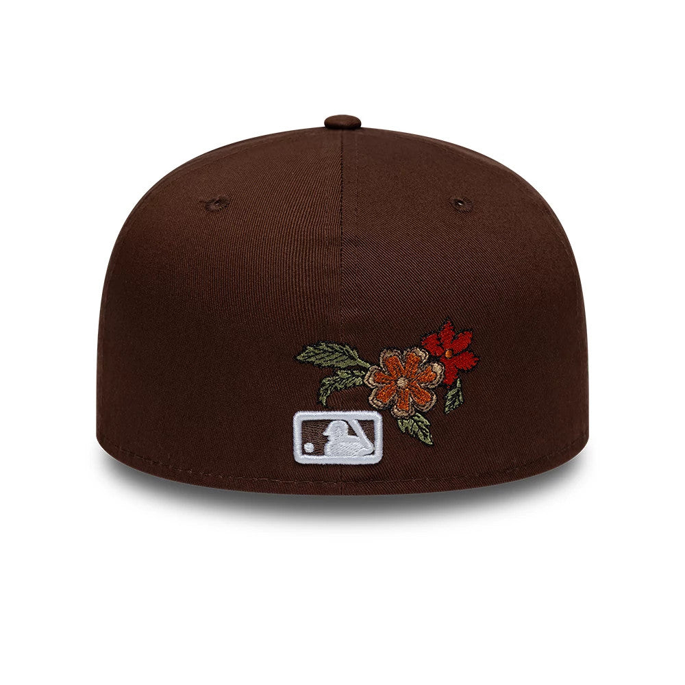 New York Yankees MLB Floral Dark Brown 59FIFTY Fitted Cap