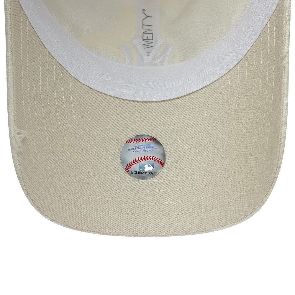New York Yankees MLB Frayed Cream 9TWENTY Adjustable Cap