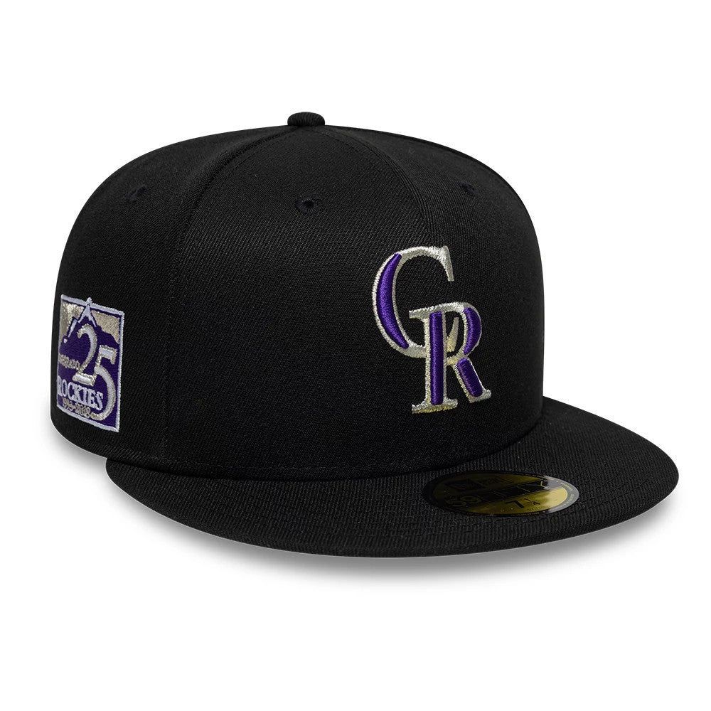 Colorado Rockies MLB Cooperstown Black 59FIFTY Fitted Cap