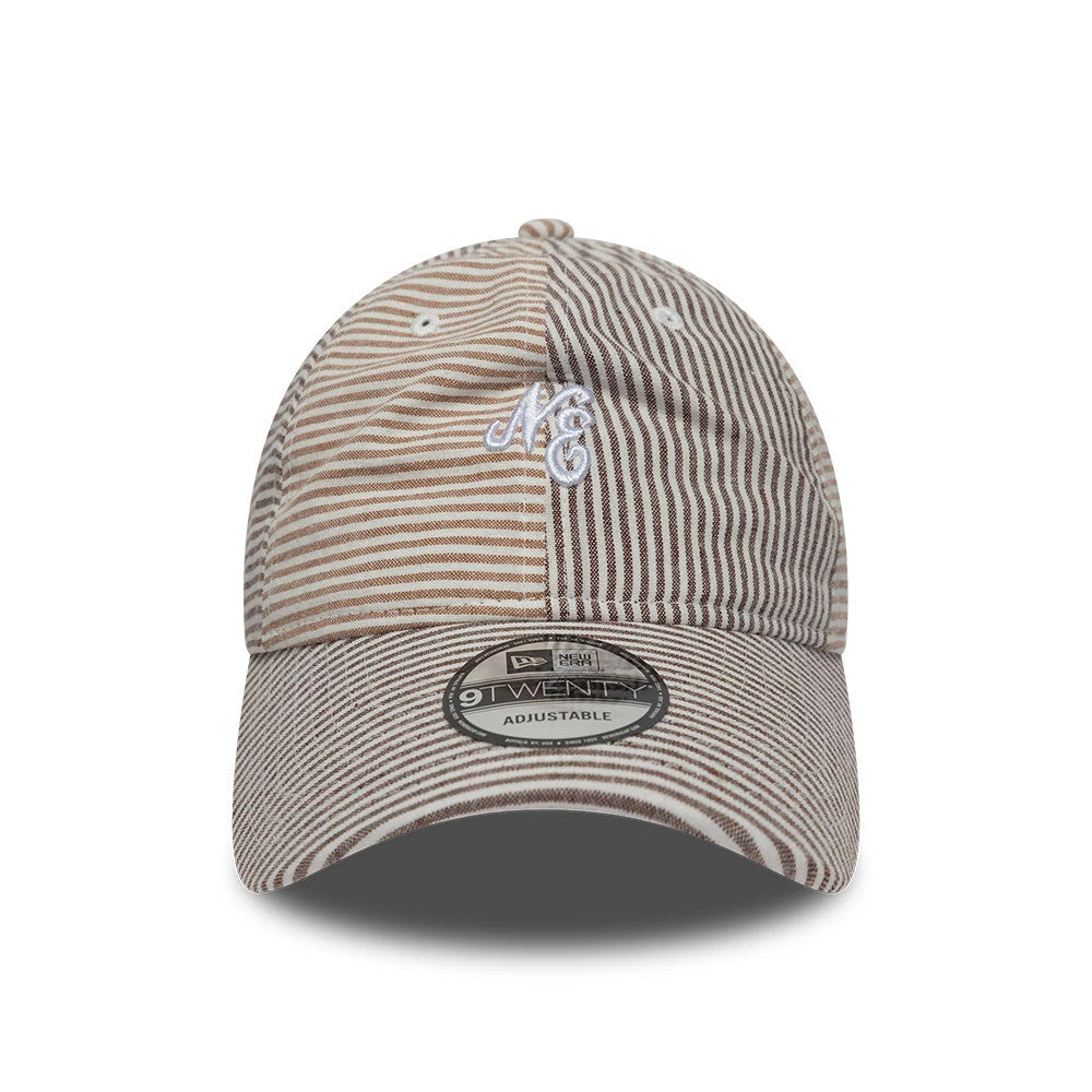 New Era Stripe Beige & Brown 9TWENTY Adjustable Cap